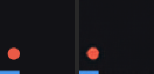 The same controller playing the real game on the left and its own dream on the right